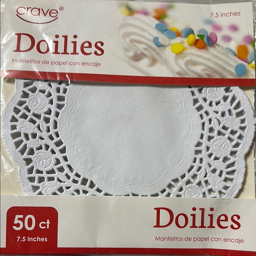 Crave White Paper Doilies - 15 packs